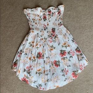 Garage Strapless Floral Romper